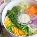 温かいリースサラダ（豆腐のディップソースレシピ）