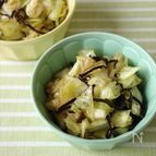 キャベツのごま昆布和え
