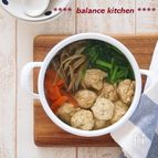 とろける鶏だんごとヒラヒラごぼうの味噌仕立て