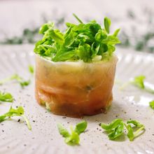 豆苗のポテサラ畑
