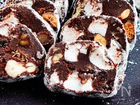 板チョコ溶かして、混ぜて冷やすだけ【チョコサラミ】