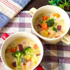 【冷蔵庫一掃】余り野菜で具沢山！簡単ミルクスープ
