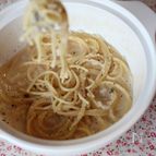 カマンベールチーズ串鍋のシメ。濃厚チーズクリームパスタ