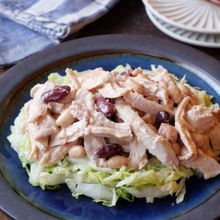 白菜と豆の和風棒棒鶏