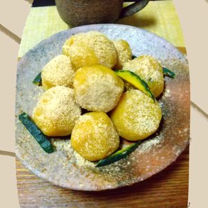 チョロリスの作ってみた!投稿(白玉粉不要！家にあるもので作る♡『かぼちゃのお豆腐白玉』)