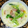 ヴェルの作ってみた!投稿(【キャベツとウインナーの豆乳うどん】スープまで飲み干したい!)