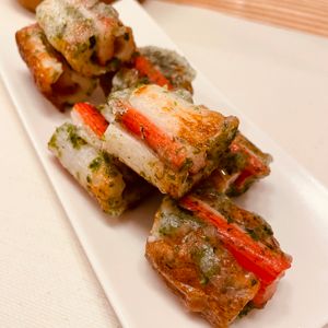 ちひろの作ってみた!投稿(簡単！あと1品に！カニちく磯辺揚げ)