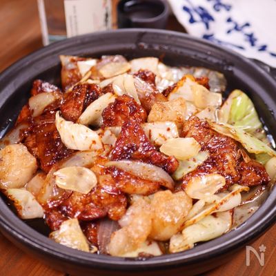 キャベツと豚肉のスタミナ味噌炒め♪屋台の鉄板焼き風