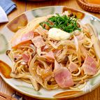 【ベーコンとしめじのバター醤油パスタ】和風な味わいが絶品！