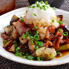 豚こま肉はこう使う『カリカリ豚こまと茄子のおろしがけ』