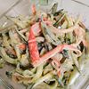 ゆみの作ってみた!投稿(節約食材をあえるだけ♩かにきゅうサラダ)
