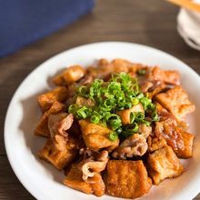 ごはんが進む！厚揚げと豚バラの甘辛炒め