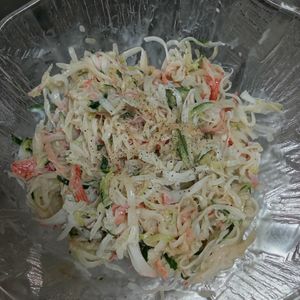 鶏皮坊主の作ってみた!投稿(大根ときゅうりとカニカマのコク旨マヨサラダ)