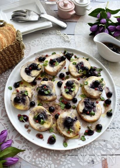 ヘルシーでおいしい鶏むね肉とブルーベリーのロール