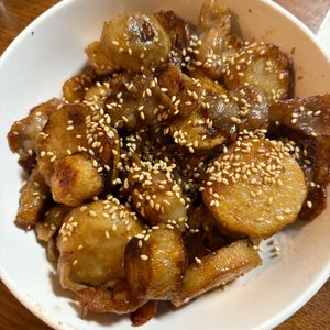まさの作ってみた!投稿(ワンパン簡単！【豚バラと里芋の甘辛炒め】ご飯すすむ味♩)