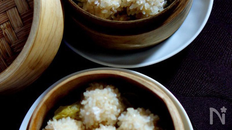 筍と鶏ひき肉の珍珠丸子（もち米焼売） | レシピサイトNadia