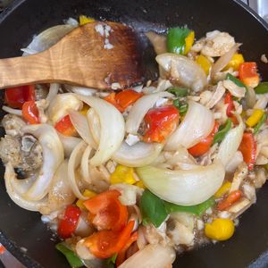 しろりんの作ってみた!投稿(【たらと野菜の甘酢炒め】ふわっと鱈♬野菜と一緒に♡ご飯が進む)