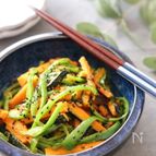 砂糖不使用＊野菜の優しい甘み♡かぼちゃとピーマンのきんぴら