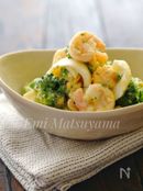 ＊エビとブロッコリーとゆで卵のサラダ＊