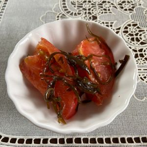 万福の作ってみた!投稿(【3分で出来る♪トマトと塩昆布の甘酢和え】トマト嫌い克服♡︎)
