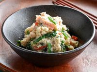 【絹揚げで時短】ほうれん草とカニカマの白和え