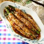 『焼き肉のたれで簡単』アスパラの豚巻き炒め