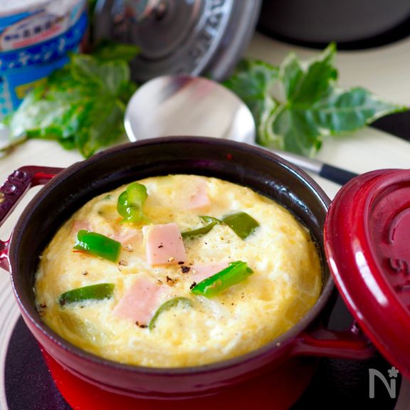 トースターで焼くだけ！ふわっふわのチーズスフレオムレツ