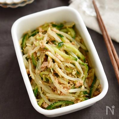 \レンジで簡単/もやしの中華風ツナサラダ