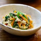 レンジで簡単！『鶏ささみとほうれん草とニンジンのナムル』