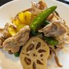 なかのんの作ってみた!投稿(豚こまと蓮根とししとうの甘辛蒸し焼き炒め)