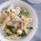 豆腐とたけのこの塩麻婆丼