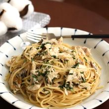最短5分で作れる！塩サバと大葉のパスタ