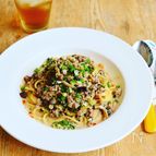 きのこの味噌クリームパスタ☆担々麺風！