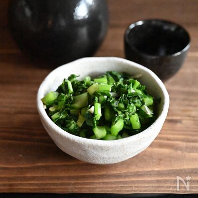 カブの葉のオイスターソース炒め
