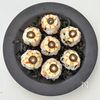 ハロウィンにおすすめ!目玉おにぎり♩明太チーズ+韓国海苔の工程4