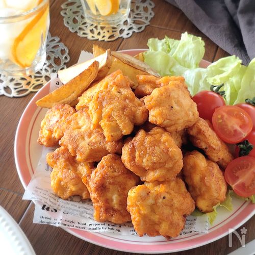 鶏むね1枚で大量☆からあげクン風ナゲット。