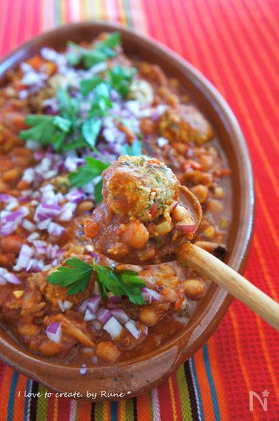 トロトロハーブ高野豆腐団子チリコンカルネ
