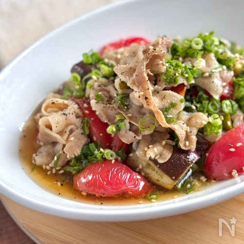 【さっぱりやみつきに！】肉と野菜のポン酢煮