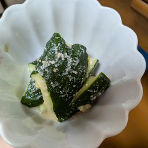 れいかの作ってみた!投稿(叩かない叩ききゅうりのごまみそあえ)