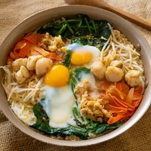 フライパン１個でほたての石焼風ビビンバ