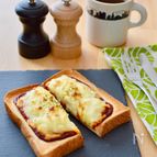 やみつき！たっぷりマッシュポテトのピザトースト。朝食に♪