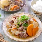 皮ごと煮て無駄なく美味しい♡『まるごと肉じゃが』