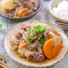 皮ごと煮て無駄なく美味しい♡『まるごと肉じゃが』