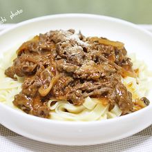 お手軽ビーフシチューパスタ