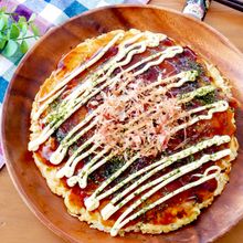 【お好み焼き風豆腐チヂミ】豆腐の水切りなし!
