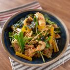 10分でサクッと【豚しゃぶとたくあんと水菜のチョレギサラダ】