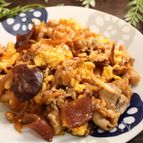 コンビニ中華【豚肉とくらげのコクうま中華玉子炒め】を再現
