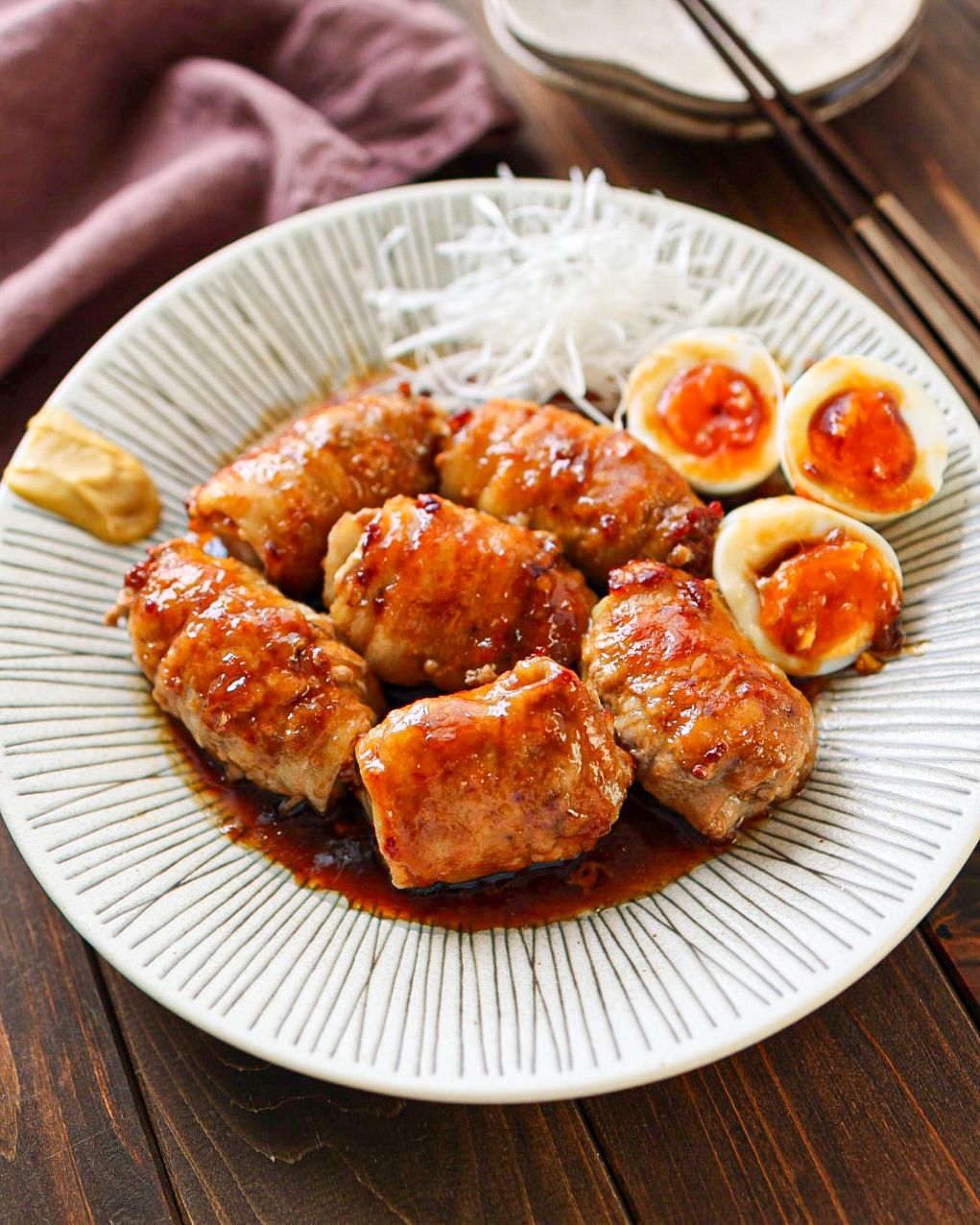 巻いて焼くだけ！超簡単！ワンパン豚の角煮風】ご飯が進む♡ | レシピ