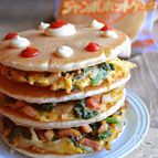 お食事系オムレツホットケーキタワー★