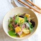 デパ地下風　生ハムとオレンジのサラダ